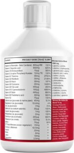 Women’s Multivitamin Liquid – 140+ Nutrients with Amino Acids, Biotin, Iron, B Vitamins, Ginseng – Skin, Hair, Energy & Hormone Support – Orange Flavour – 500ml - Image 3
