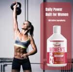 Women’s Multivitamin Liquid – 140+ Nutrients with Amino Acids, Biotin, Iron, B Vitamins, Ginseng – Skin, Hair, Energy & Hormone Support – Orange Flavour – 500ml - Image 6