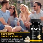 Maca Root Powder Capsules with Black Red Yellow Peruvian Maca Root Extract Supplement for Men and Women（60 Vegan Capsules） - Image 3