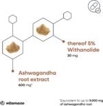 Organic Ashwagandha KSM-66® 9000 mg (15:1) High Potency 3 Months (90 Capsules, One Daily) Root Extract with 5% Withanolides Vegan No Additives - Image 4