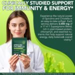 Spirulina & Chlorella Capsules – High-Purity Superfood Blend for Daily Wellness Support – Nutrient-Dense Green Algae Formula for Energy, Vitality & Immune Balance – Easy-to-Swallow Capsules - Image 7