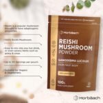 Reishi Mushroom Powder | High Strength Reishi Mushroom Extract Supplement | 50 Servings - 100g Vegan Powder | Unflavoured | by Horbaach - Image 3