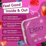 Diso® Hapi Tum Probiotics for Men & Women | High Strength Gut Health Supplements | Vegan Alternative to Probiotic Capsules & Gummies | Digestion, Gut Repair, Bloating Support | Berry Flavour | Tin - Image 3