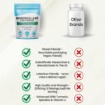Moringa Leaf Capsules 2000mg | Added Vitamin C + Turmeric + Spirulina + Black Pepper | High Strength Supplements for Men & Women | 180 Vegan Capsules (Not Powder, Tablets of Gummies) - Image 5