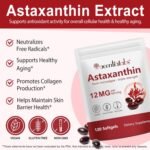 Astaxanthin 12mg Astaxanthin Supplements120 Softgels Supports Eye, Skin, Joint, Heart & Immune System Health,Triple Strength Skin Vitamins for Women - Image 3