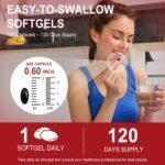Astaxanthin 12mg Astaxanthin Supplements120 Softgels Supports Eye, Skin, Joint, Heart & Immune System Health,Triple Strength Skin Vitamins for Women - Image 4