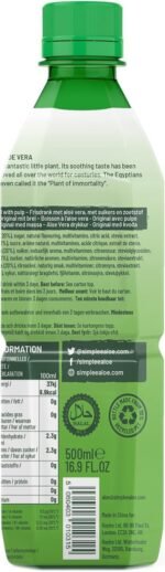 Aloe Vera Drink with Pulp 500ml (Original) | Refreshing & Hydrating | Low Sugar | Enriched with Multi-Vitamins | Supports Digestion & Immunity | Natural & Delicious (24 Bottles) - Image 5