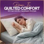 Quilted Bed Pillows 1 Pack Hotel Quality (48cm x 74cm), Hypoallergenic & Breathable Cover, Soft & Supportive Bounce-Back Hollowfibre Luxury Pillows for Stomach, Back & Side Sleep, Standard Size - Image 4