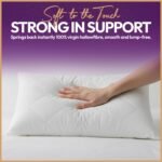 Quilted Bed Pillows 1 Pack Hotel Quality (48cm x 74cm), Hypoallergenic & Breathable Cover, Soft & Supportive Bounce-Back Hollowfibre Luxury Pillows for Stomach, Back & Side Sleep, Standard Size - Image 5
