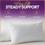 Quilted Bed Pillows 1 Pack Hotel Quality (48cm x 74cm), Hypoallergenic & Breathable Cover, Soft & Supportive Bounce-Back Hollowfibre Luxury Pillows for Stomach, Back & Side Sleep, Standard Size - Image 6