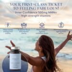 Inner Confidence Energy, Mood & Focus Supplement with NMN for NAD Support, Vitamins D3, C & B Complex. Supports Immunity & Metabolism. 60 Capsules (2 Month Supply) - Image 3