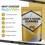 Lions Mane Gummies 4000mg | Super Strength Lion's Mane Supplement | 1 Month Supply | Mushroom Extract | Pineapple Flavour | 60 Vegan Gummies | Sugar Free | Focus, Mental Performance | by NutriVolv - Image 3
