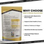 Lions Mane Gummies 4000mg | Super Strength Lion's Mane Supplement | 1 Month Supply | Mushroom Extract | Pineapple Flavour | 60 Vegan Gummies | Sugar Free | Focus, Mental Performance | by NutriVolv - Image 4