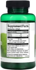 Swanson - Aloe Vera, 25mg | Digestive and Skin Health - 100 Softgels - Image 3