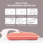 Rechargeable Electric Hot Water Bottle,Portable Rechargeable Hot Water Bag,Hand and Shoulders Pain Relief (Pink) - Image 5