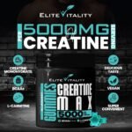 Creatine Monohydrate 90 Gummies 5000mg + BCAAs & L-Carnitine – 3rd Party Lab Tested, Vegan, Sugar-Free, Pre Workout Muscle Growth & Recovery Gym Supplement for Men & Women – Delicious Blueberry - Image 3