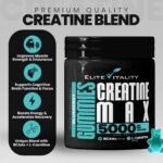 Creatine Monohydrate 90 Gummies 5000mg + BCAAs & L-Carnitine – 3rd Party Lab Tested, Vegan, Sugar-Free, Pre Workout Muscle Growth & Recovery Gym Supplement for Men & Women – Delicious Blueberry - Image 4