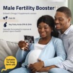 Omega 3 Fish Oil Capsules High Strength for Men – 2000mg DHA + EPA – Fertility Supplements for Men – Heart & Brain Support – Vitamins for Male Fertility – 60 Softgels - Image 3