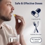 Omega 3 Fish Oil Capsules High Strength for Men – 2000mg DHA + EPA – Fertility Supplements for Men – Heart & Brain Support – Vitamins for Male Fertility – 60 Softgels - Image 4