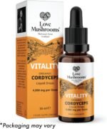 Love Mushrooms - Organic Cordyceps Mushroom Supplement with Sweet Taste - 4000mg per 1ml - Natural Passion Liquid Drops for Endurance and Energy Boost - Vegan and Made in The UK - 30ml - Image 3