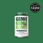 GENIE LIVING DRINKS Kombucha, Dry Apple, Fermented for 10 Days, Gut Friendly, Low Calorie, All Natural, 100% Vegan, No Sweeteners, No Nasties, Made in the UK, Natural Energy, 6 x 330ml Cans - Image 5