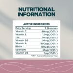 Myvitamins Hair, Skin and Nails Gummies – Biotin Hair Growth, Zinc & Vitamin C – Hair Vitamins for Women & Men – Hair Growth & Skin Support – Sugar Free Strawberry – 60 Vegan Chewable Supplements - Image 5