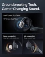 SHOKZ OpenRun Pro 2 Bone Conduction Sports Headphones, Open-Ear Wireless Earphones with Bluetooth 5.3, Noise Cancelling Mics, IP55 Waterproof, 12h Playtime for Running, USB-C Quick Charge, Black - Image 5