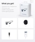 SHOKZ OpenRun Pro 2 Bone Conduction Sports Headphones, Open-Ear Wireless Earphones with Bluetooth 5.3, Noise Cancelling Mics, IP55 Waterproof, 12h Playtime for Running, USB-C Quick Charge, Black - Image 8