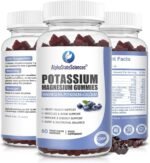 Potassium Magnesium Gummies - Supports Muscle, Bone & Immune Health - 320mg Magnesium Glycinate, 200mg Potassium Citrate, 80mg Calcium Carbonate, 10mg Zinc, Vitamins B12, C, D3 - Image 5