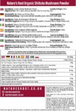 Natures Root Organic Superfoods Shiitake Powder - 250g - Image 4
