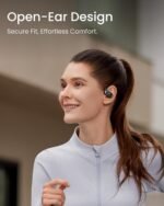 SHOKZ OpenFit Air Open-Ear Headphones, True Wireless Bluetooth Earphones with Mic, Fast Charging, 28h Playtime, IP54 Waterproof for Workout - Black - Image 3