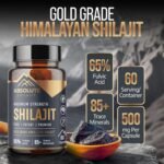 Capsules 500mg – Pure Himalayan Shilajit Gold Grade 60 Capsules – Daily Energy Supplement for Wellbeing - Vegan Ayurveda Products - Image 3