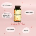 Vegavero Vitamin B Complex + Choline | High Strength All 8 B Vitamins | 50 mg Choline Bitartrate | Lab-Tested | 180 Tablets | Vegan - Image 5