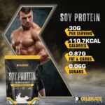 Soy Protein Powder - 90% Plant-Based Protein for Lean Muscle Growth, Supports Weight Management & Digestive Health | 100% Vegan-Friendly, Gluten-Free - by XCelerate Nutrition (2Kg, Chocolate) - Image 4
