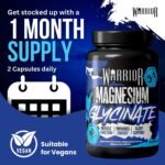 Warrior Magnesium Glycinate 3-in-1 Complex – High Strength Absorption Nutrition Supplement 384mg 90 Vegan Capsules, UK Made Cognitive Wellness and Enhances Sleep & Muscle Relaxation - Image 7