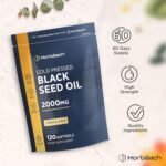 Black Seed Oil Capsules 2000mg | 120 Softgels | Cold Pressed Nigella Sativa Supplement with Omega 6 and 9 | by Horbaach - Image 5