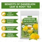 ULTHMOK Premium Dandelion Root & Leaf Tea,100 Tea Bags/7.06Oz,for Liver Detox,100% Natural & No Additives.… - Image 5