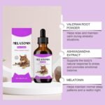 Calming Drops for Cats, 60ml Drops Supplement, Relaxant Aid for Car Ride Thunderstorm Separation New Environment Grooming Noisy Households Vet Visits - Image 9