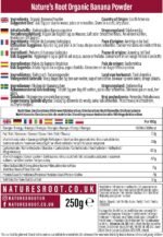 Nature’s Root Organic Banana Powder - Vegan and Gluten Free | Natural Source of Fibre Vitamins and Minerals | Nutrient Rich Superfood | Resealable Pouch (125g) - Image 3