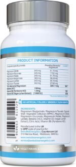 Magnesium Complex 6-in-1 | Max Absorption Formula 2100mg of Magnesium Bisglycinate, Magnesium Taurate, Magnesium Citrate, Magnesium Gluconate, Magnesium Malate, Magnesium Lactate, Vegan UK Made - Image 3