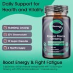 Panax Ginseng Capsules |10,000mg Korean Ginseng Per Capsule | 20% Ginsenosides | 90 Day Supply | Vegan High Strength Extract for Men & Women - Image 3