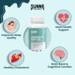 SUNNA SUPPLEMENTS Halal Omega 3 Fish Oil 2000mg with 660mg EPA and 440mg DHA per Daily Serving | Supports Heart, Brain and Joint Health, Easy-to-Swallow 60 Softgels - Image 3