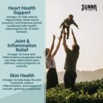 SUNNA SUPPLEMENTS Halal Omega 3 Fish Oil 2000mg with 660mg EPA and 440mg DHA per Daily Serving | Supports Heart, Brain and Joint Health, Easy-to-Swallow 60 Softgels - Image 5