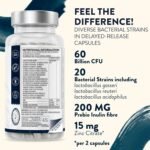 Bio Cultures Complex [ 120 Billion CFU ] 30x Bacterial Strains incl. Lactobacillus Acidophilus & Bifidobacterium per Serving - 90 Capsules - 3rd Party Tested - Image 5