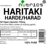 750mg (per Capsule) HARITAKI Harad Harde Hareer Pure 90 Vegan Capsules (1 Month Supply) - Terminalia Chebula - Vegan Vegetarian - Free from fillers, Binders & Bulking Agents - Image 3