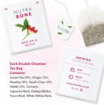 NUTRABONE - Bone Health Tea | Bone Strength Tea - Maintains Bone Density & Joint Care - Includes Ginkgo Biloba, Rosehip & Devil's Claw - 40 Enveloped Tea Bags - by Nutra Tea - Herbal Tea - (2 Pack) - Image 6