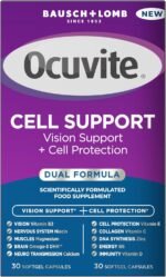 Ocuvite Cell Support Eye Supplement - Supports The Visual System & Cell Protection by Bausch + Lomb – Lutein and Zeaxanthin Supplement with Omega 3 DHA, Vitamin E and Zinc, 2 Capsules Per Day - Image 5