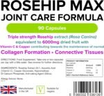 Lindens - Rosehip Max Joint Care Formula, 90 Capsules - UK Made - Joint Care, Collagen Formation & Connective Tissues - Nervous & Immune System Function - Letterbox Friendly, Vegan - Image 3
