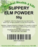 Natural Health 4 Life 100% Pure Inner Bark Slippery Elm Powder - Support Gut Health, Vegan - 50g Slippery Elm Powder Bag - Image 4