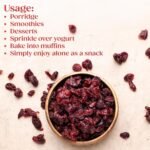 Dried Cranberries 2kg - Sweetened Cranberry with Sugar Infused - Sunflower Oil, Rich in Fibre, Antioxidants, Vitamins C, E & K, Boosts Immunity, Enhance Heart Health, Vegan-Friendly & Gluten Free - Image 6